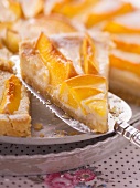 Peach and marzipan tarts