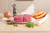 Ingredients for poached fillet steak