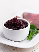 Beetroot chutney with horseradish