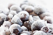 Frozen blueberries (close-up)