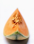 A wedge of galia melon