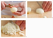 Chopping an onion