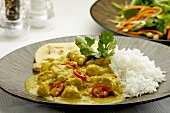 Chicken korma with rice