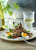 Sour beef with onions and egg (Steiermark, Austria)