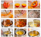 Steps for making cream of pumpkin soup