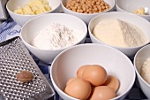 Ingredients for gnocchi dough