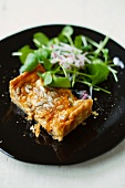 Chees pie with sunflower seed and purslane