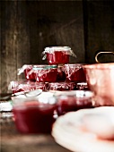 Jars of quince jelly