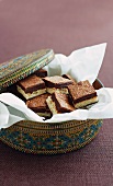 Chocolate and almond slices