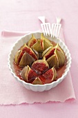 Baked figs in a wine and honey sauce