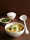 Red curry with squash and chicken
