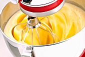 Yellow Cake Batter in a Sand Mixer