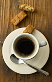 Caffè e cantucci (espresso and almond biscuits, Italy)