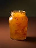 A jar of pear and ginger jam