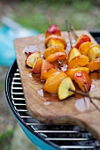 Grilled fruit kebabs