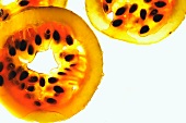 Sliced passion fruit