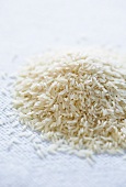 A pile of white basmati rice