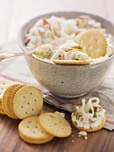 Asiago dip with crackers