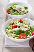 Chicken and orzo salad with pesto