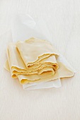 Homemade lasagne sheets