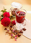 Rose tea with spices