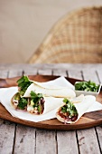 Chicken tacos with coriander