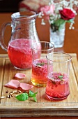 Rose water with sorbet