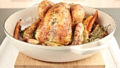 Roast rosemary chicken with roasted vegetables