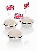 Cupcakes decorated with Union Jacks