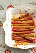 Baked rhubarb