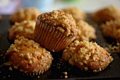 Cupcakes topped with crumbles