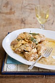 Chicken with apples and calvados