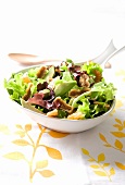 Salad with avocado and dried fruits