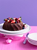 Chocolate cake with berries