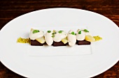 Chocolate with pears, walnuts and coriander