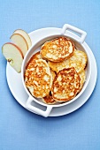 Sweet apple pancakes from Russia