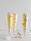 Lemon parfait with chopped meringue