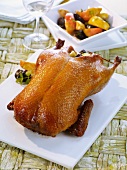 Roast duck with fruit stuffing