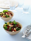 Spicy potato salad with chorizo