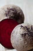 Beetroots, whole and halved