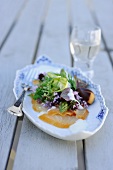 Smoked fish salad with asparagus and herbs (Denmark)