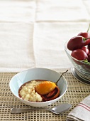 Gluten-free rice pudding with fruit