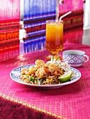 Shrimp Pad Thai; Cocktail