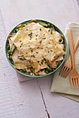 Lasagne with spring vegetables