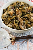 Braised artichokes with lemons and capers