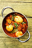A pot of egg curry