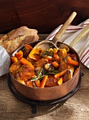 Braised chicken with carrots and shallots