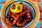 Grilled peppers fresh out of the oven