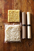 An arrangement of oriental noodles