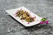 Goat's beard salad with roasted almond oil